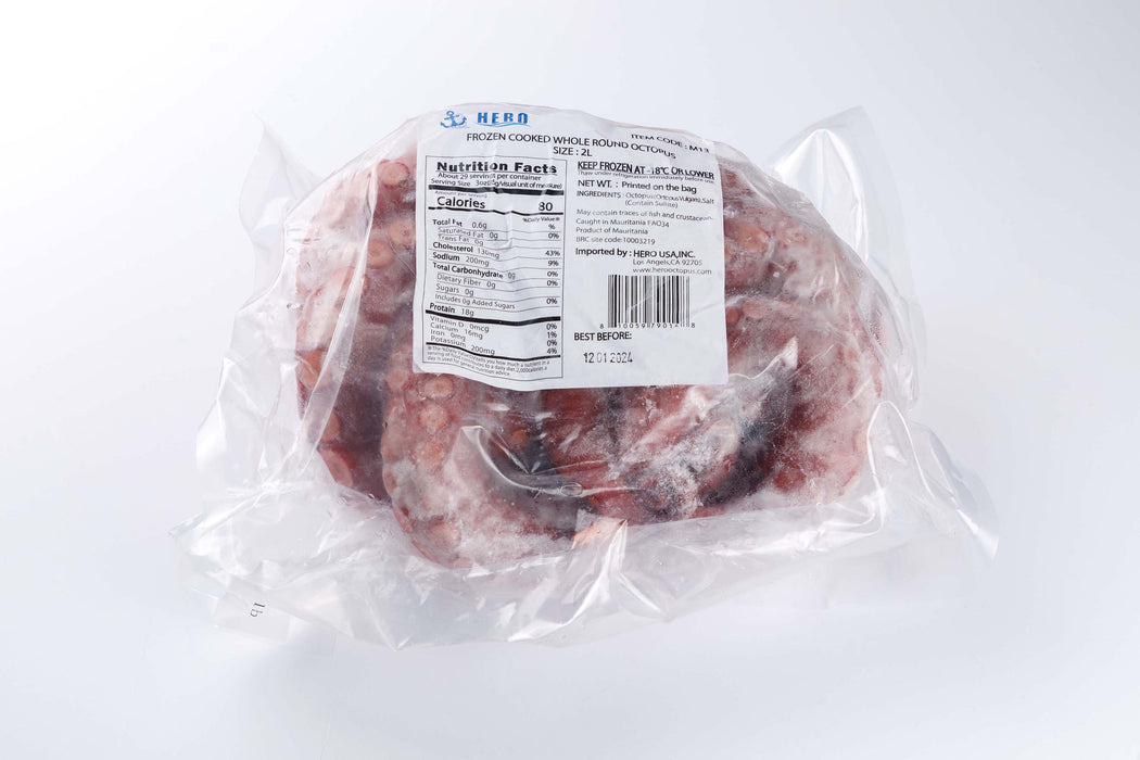 Frozen Cooked Whole Round Octopus